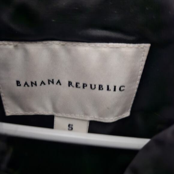 Banana Republic Women Black Solid Faux Fur Hooded Parka Jacket Down Size Small - Picture 4 of 6